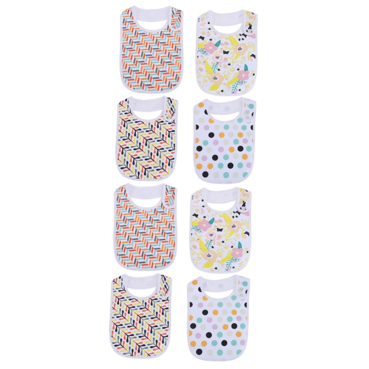 Abaodam 8piezas Baberos De Algodón Para Bebés De Ajustables y Absorbentes Para Recién Nacidos y Diseño De Bandana y Cómodo