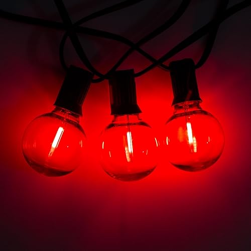 Miniatura 5 de Bombillas de repuesto G40 de color rojo y verde para luces de Navidad, 1 vatio, inastillables, de 1.57 pulgadas, bombillas LED para cadena de luces