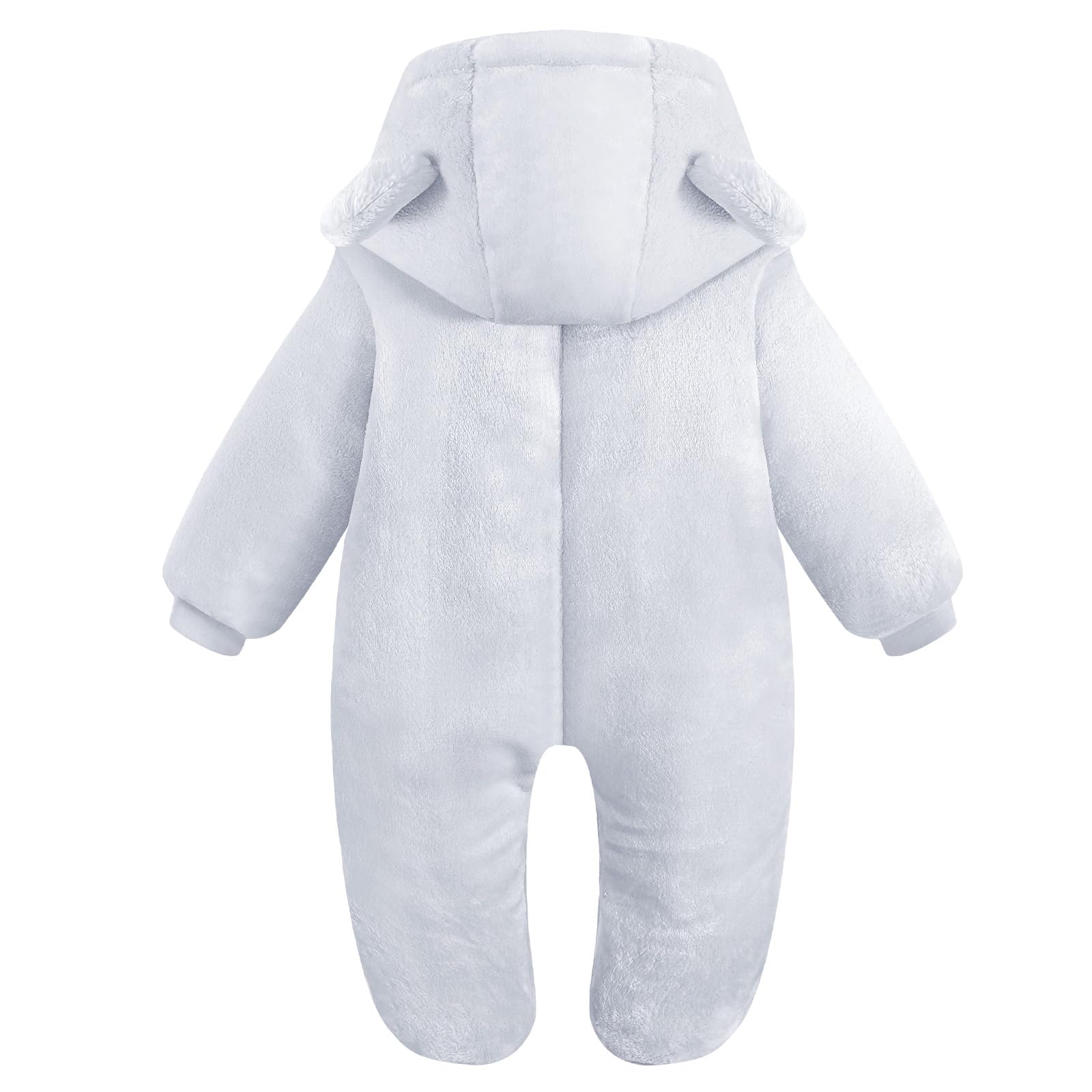 Combinaison d'hiver pour bébé avec capuche Combinaison de neige pour bébé Barboteuse d'hiver en flanelle Barboteuse Combinaison de jeu avec pieds Combinaison à motifs de dessins animés Vêtements pour