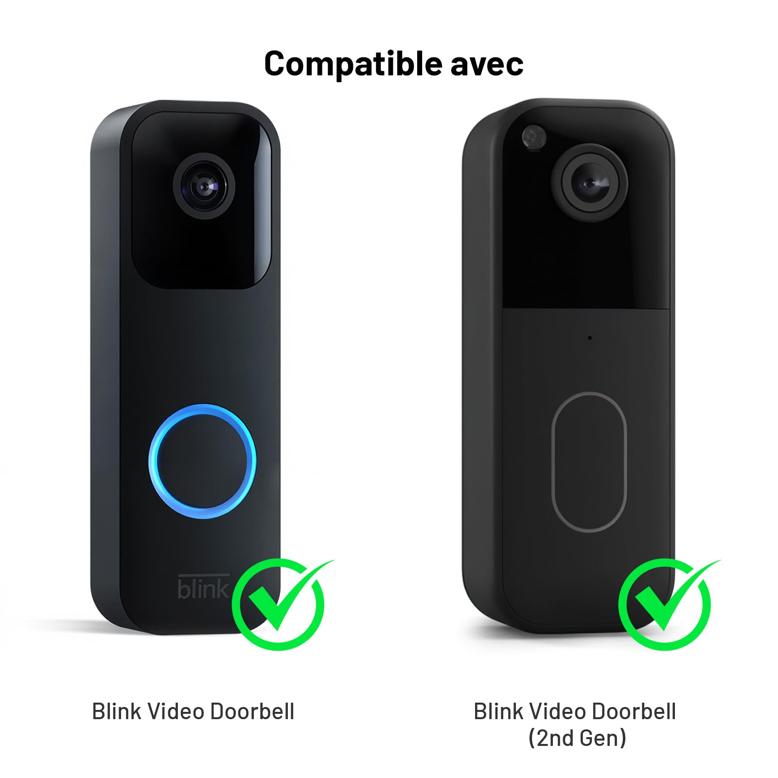 PHYSEN Relais de Signal Sans Fil, WET03B kit d’Extension Carillon Sans Fil, Compatible avec Toutes les Sonnettes Blink, 58 Mélodies & 5 Niveaux de Volume, 1 Convertisseur et 1 Récepteur