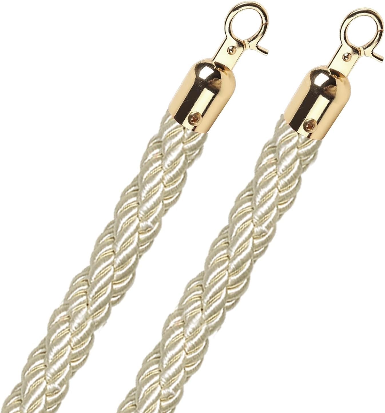 Corde de support beige 1m pour organiser les files d'attente