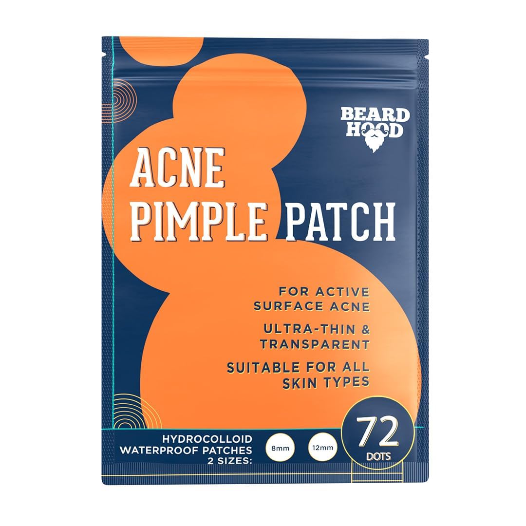 Acne Pimple Patch with Salicylic Acid 72 Waterproof Hydrocolloid Patches for Face Overnight Spot Treatment for Active Acne