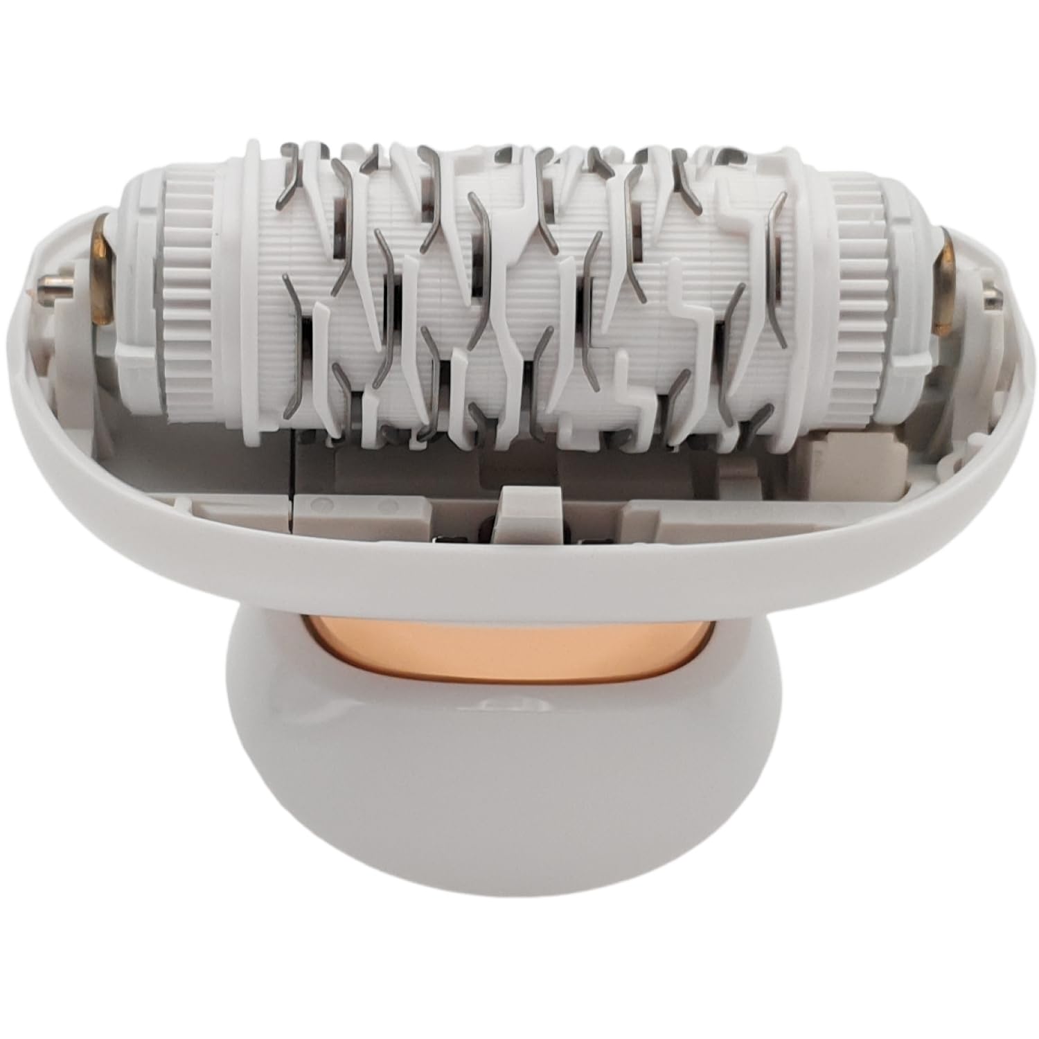 Epilierkopf kompatibel mit Braun Silk-épil 9 Flex 81719648 Ersatzkopf weiß roségold 40 Pinzetten Wet&Dry