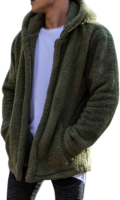 mens fuzzy coat