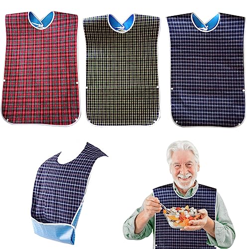 Nizirioo Baberos para adultos, 3 piezas, M