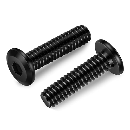 Tornillos de cabeza plana de 14-20 x 1-14 pulgadas, tornillos de conector avellanados, acero inoxidable 18-8 (304), óxido negro, totalmente roscado,