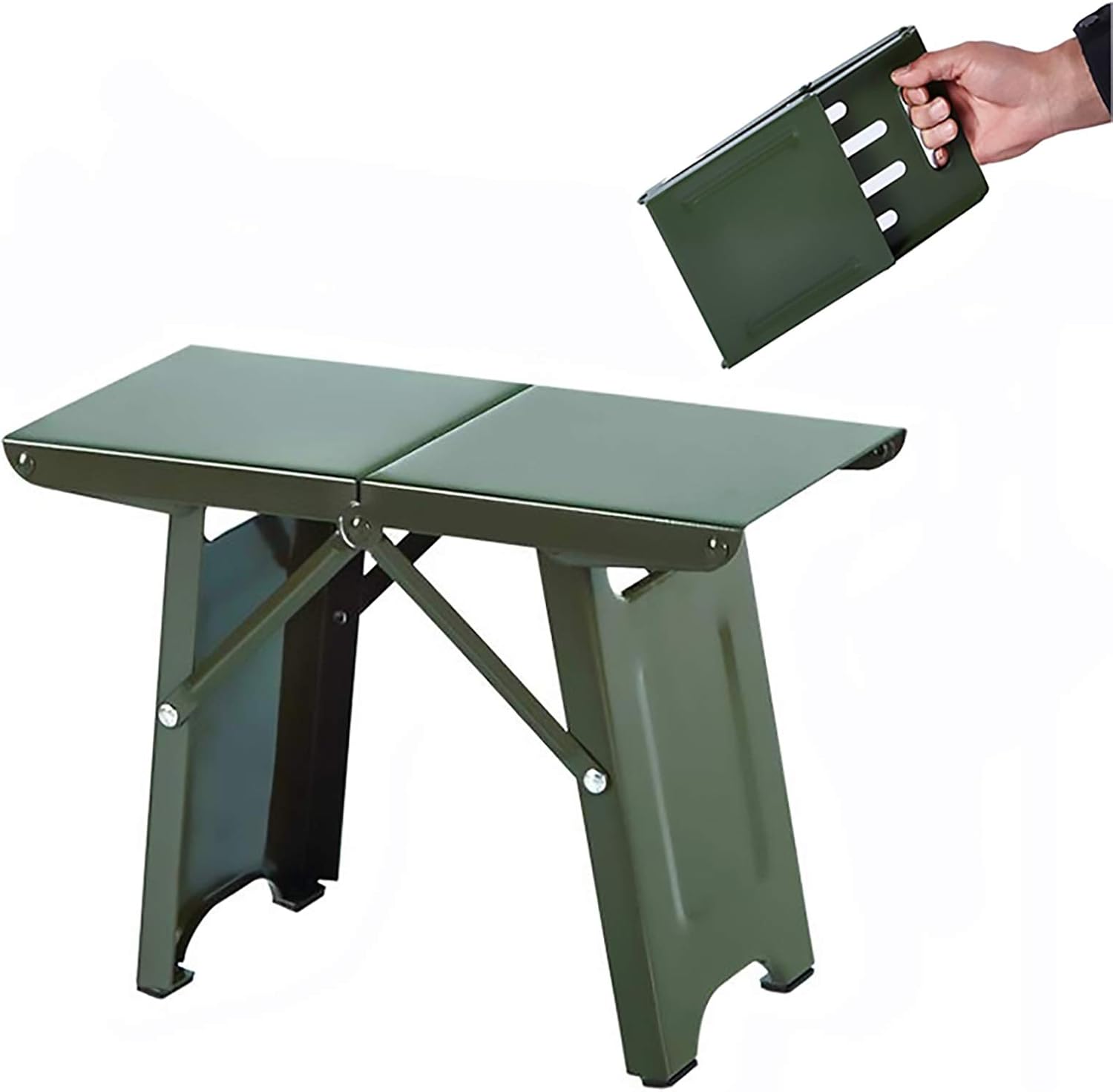 Mini Camp Stool, Lightweight Camping Stool, Portable Folding Camp Chair, Foldable Outdoor/Indoor Stools for Travel, Camping, Hiking, Fishing (Color : Green Small)