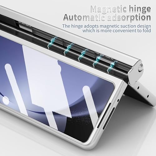 Miniatura 3 de Funda para Samsung Galaxy Z Fold 5 con soporte para bolígrafo S y bolígrafo, protección de bisagra protector de pantalla integrado función de