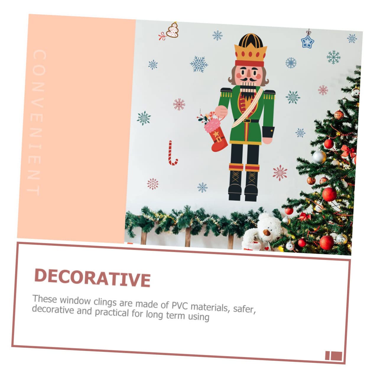 Alipis 5 Feuilles Autocollants De Fenêtre De Noël Sticker Mural Sapin De Noel Décorations De Fenêtre De Flocons De Neige Stickers Muraux De Noël Décor D'autocollants De PVC