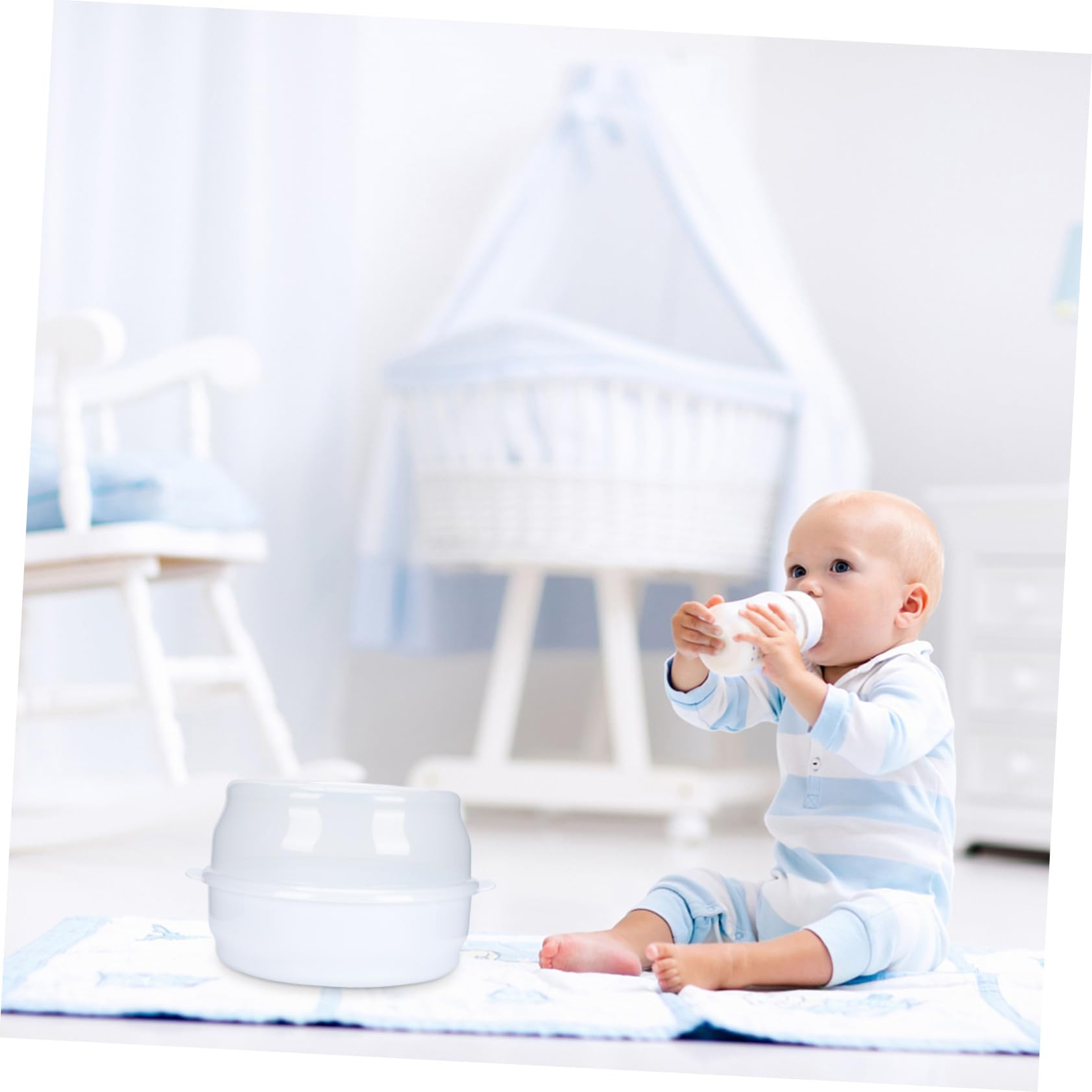 para Microondas con Gran Capacidad para Biberones y Utensilios de Caja de Almacenamiento Ligera y Portátil Diseño con Protectora para Limpieza