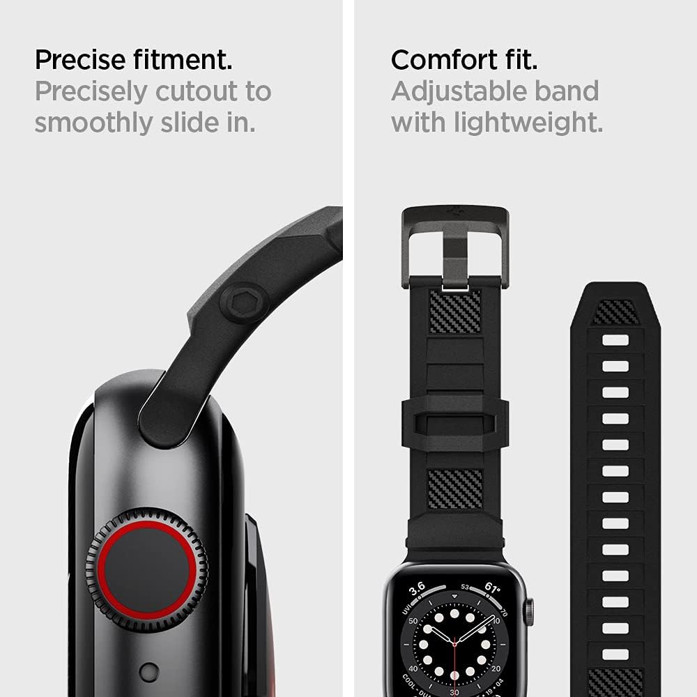 Spigen Rugged Armor Case and Rugged Band Designed for Apple Watch 41/40mm Series 11/9/8/SE3/SE2/7/6/SE/5/4