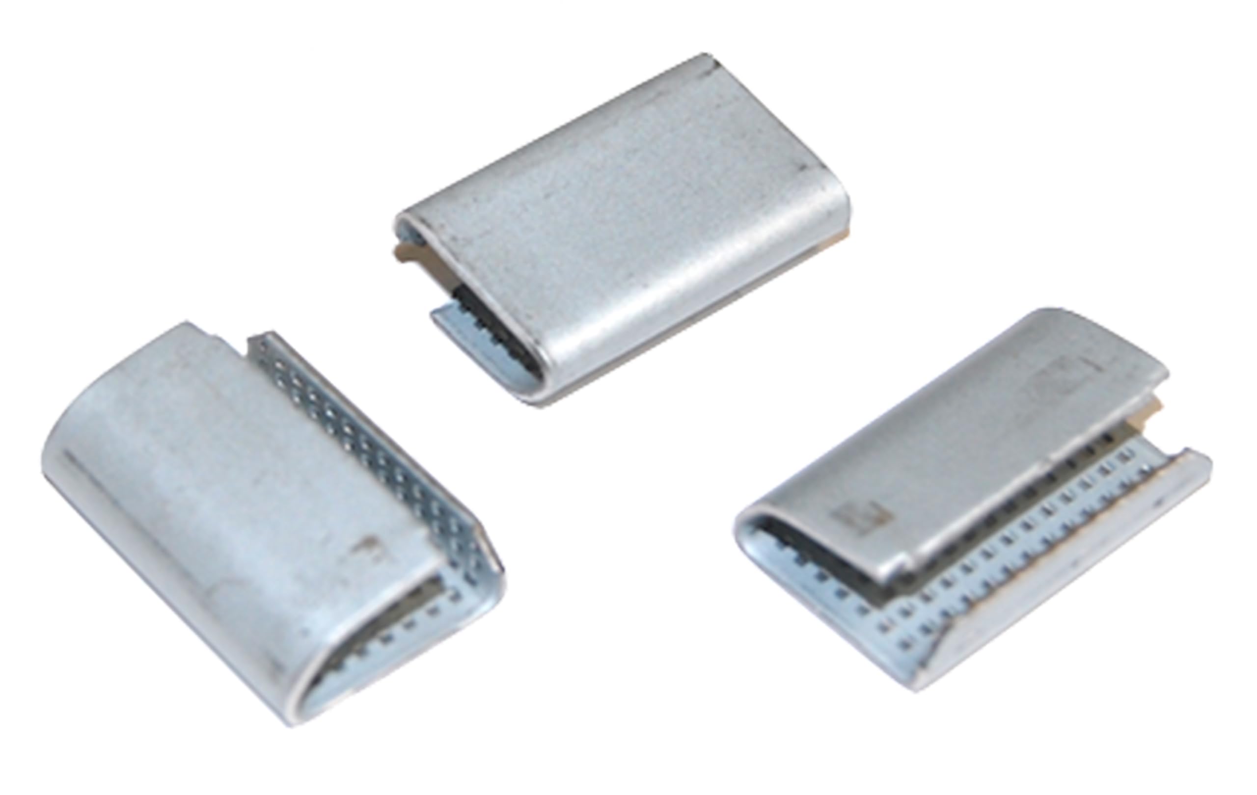 Serrated Seals for Poly Strapping - HD Open Seals for PET Polyester Strap - Box of 1,000 (1/2