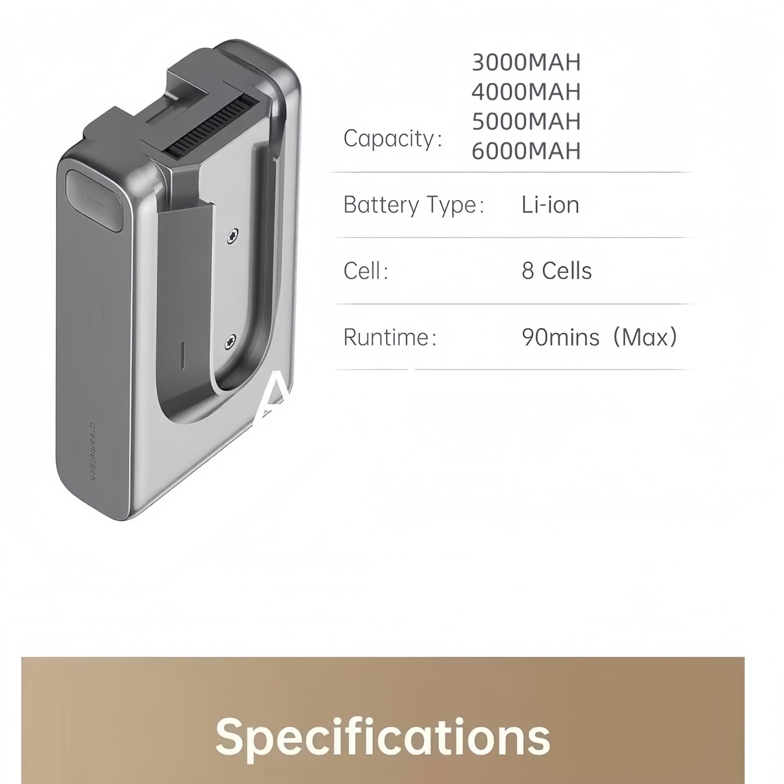 29.6V 3.0/4.0/5.0/6.0AH Compatibile con Dreame T30 R20 Batteria Ricaricabile Rimovibile di Backup per Aspirapolvere Cordless Batteria per Aspirapolvere Cordless(3000mAh)
