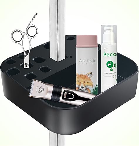 Miniatura 2 de Caja de almacenamiento de herramientas de aseo para mascotas, cajón organizador en el soporte para mesa de aseo de perros, tijeras de peluquería de