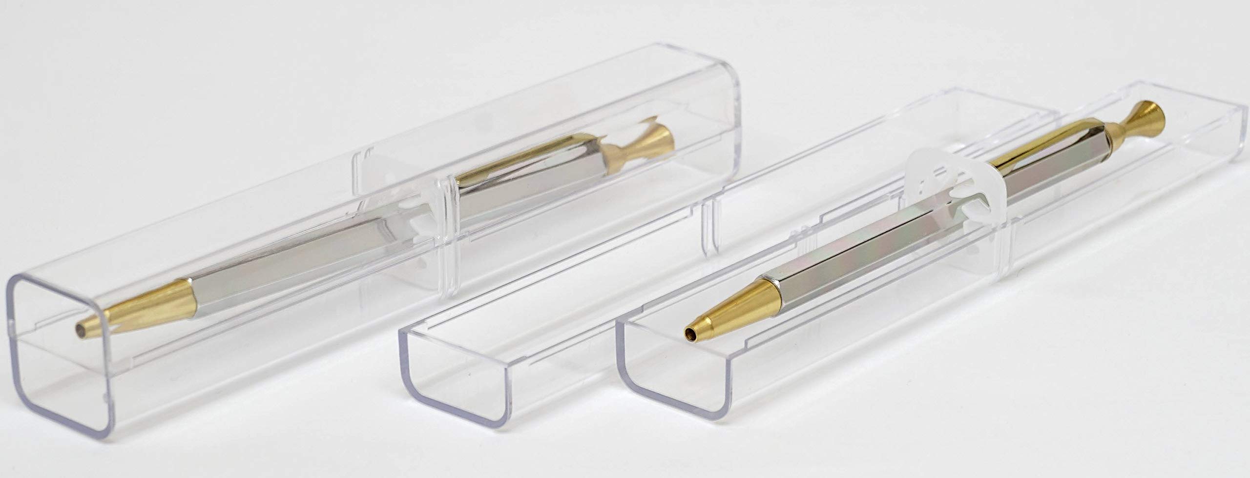 Amazon | 日本製 Z88ゴールド＆シルバー 6角ノック金属ボールペン 2本