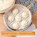 GUCUJI 10 Inch Silicone Bamboo Steamer Liners - Non-Stick, Reusable Steamer Mesh Mats for Steamed Buns, Dumplings, veggies, Dim Sum, Momo, Rice, and fish - Food Grade BPA Free (4Pcs)