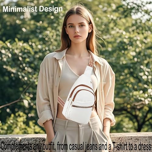 Miniatura 34 de EVANCARY Bolso bandolera pequeño para mujeres y hombres, mochila bandolera para viajes, al aire libre, senderismo Gris profundo