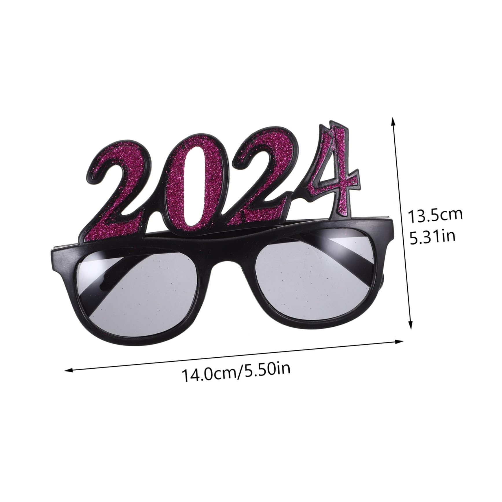 OKUMEYR Unique 2024 Number Design Digital Glasses for Party New Year's Party Props Stylish Photo Props