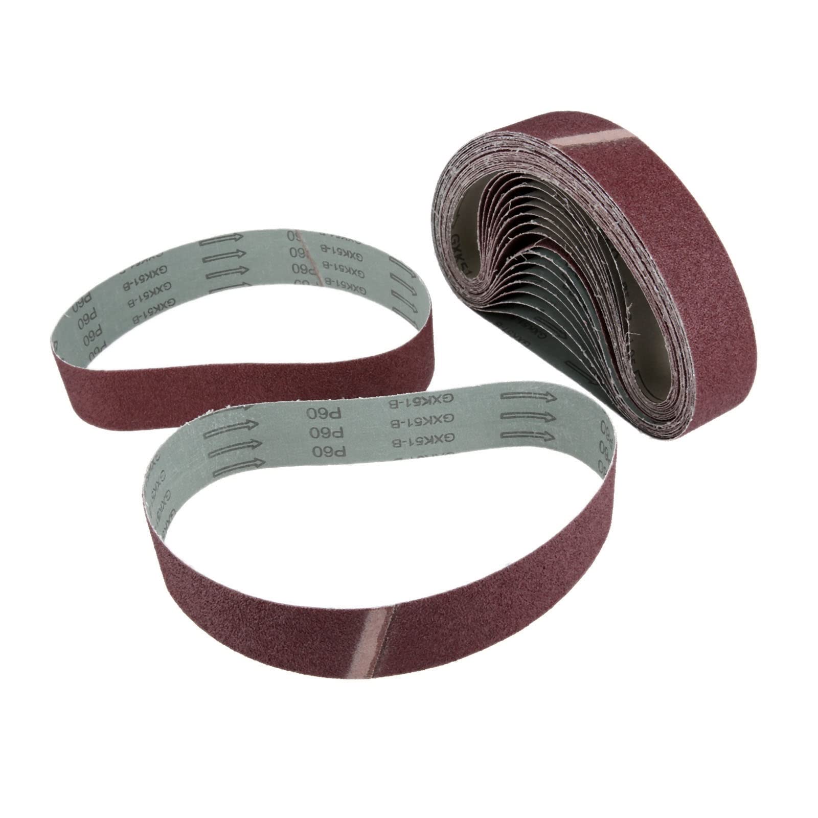Bandas de lijado para lijadoras de banda, 20 piezas 50 * 686 mm Bandas de lijado abrasivas Papel de lija for lijadoras de banda Herramienta amoladora de banco Grano 40-600 Accesorios Dremel for carpin