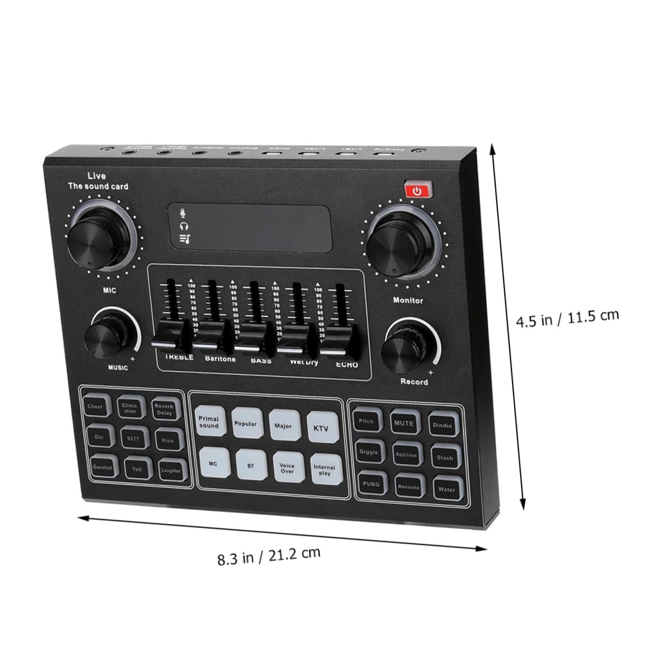 Tarjeta de Sonido Externa Portátil para Teléfono Móvil y Computadora, Dsp de 32 bits, 4 Efectos Personalizados y Conexión Inalámbrica Estable, Adecuado para Transmisión en Color Aleatorio
