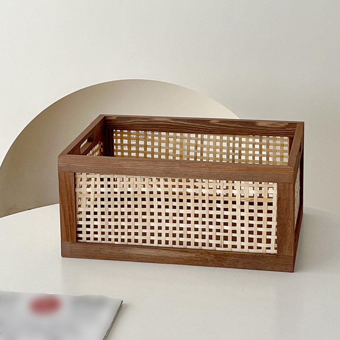 美品✨バスケット☘️小物入れ 部屋飾り Amazon｜MJKQ9 収納バスケット インテリア 木製収納ボックス お片づけ