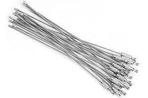 20-Piece Stainless Steel Cable Keychains for Outdoor Adventures