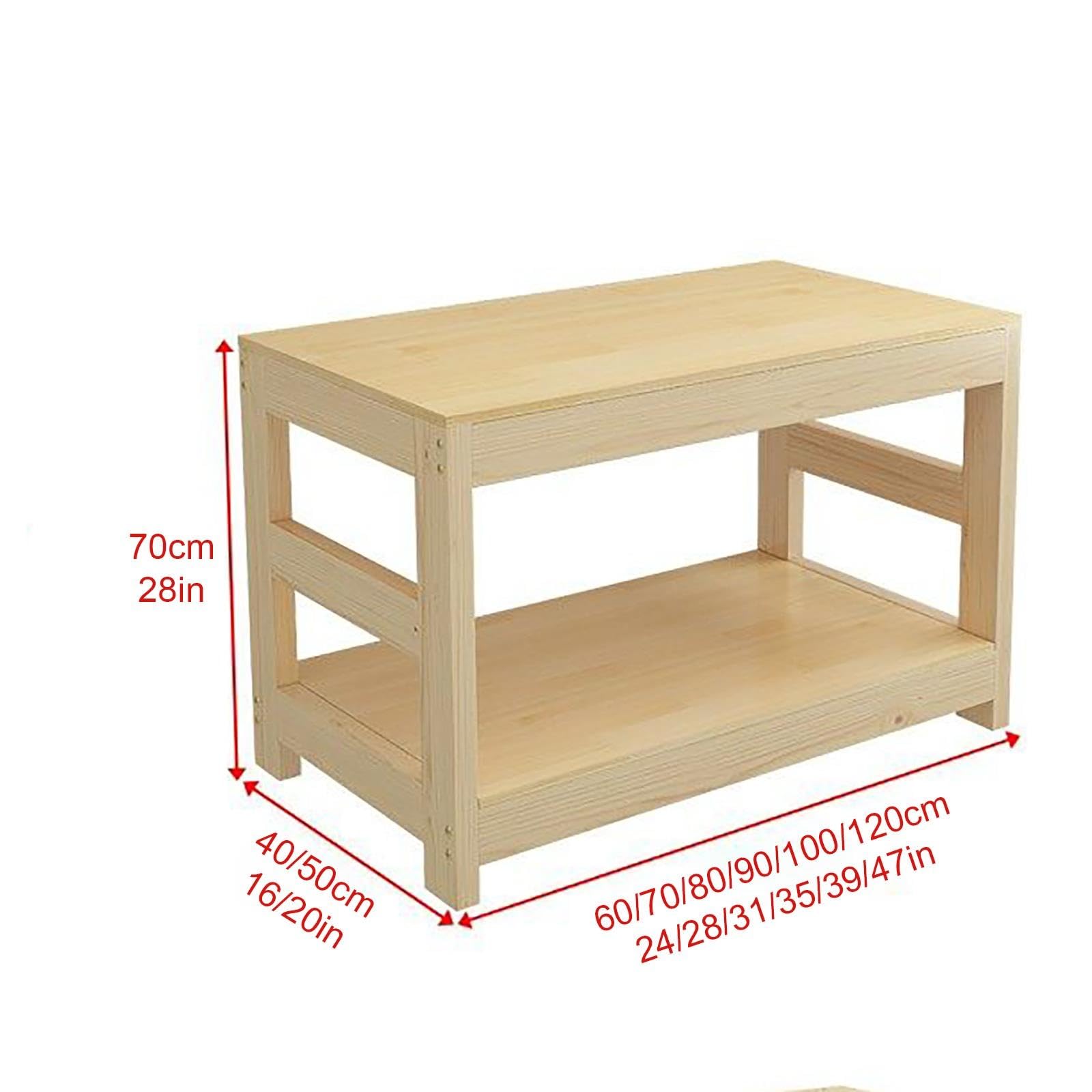 Armadietto Acquario, Supporto in Legno per Acquario | Legno Massello di Pino, Struttura Rinforzata, 2 Ripiani, Capacità di Carico 500 kg(70x50x70cm/28x20x28in)