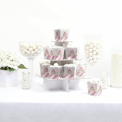 Miniatura 2 de Big Dot of Happiness Little Princess Crown - Mini cajas de regalo para fiesta, color rosa y dorado, cajas de dulces de princesa para baby shower o