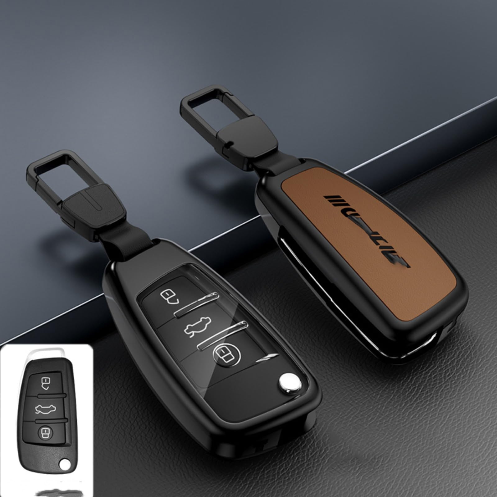 Funda para llave de coche para el día a día en series Q7 A3 Q3 con logotipo 7