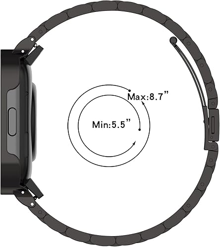 Miniatura 5 de FitTurn Correa de metal compatible con Xiaomi Redmi Watch 32Lite Band hombres y mujeres, sin huecos, pulseras de acero inoxidable sólido para Xiaomi