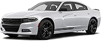 Vista 2 de Calcomanías de vinilo con gráficos de rayas laterales compatibles con Dodge Charger (negro mate)