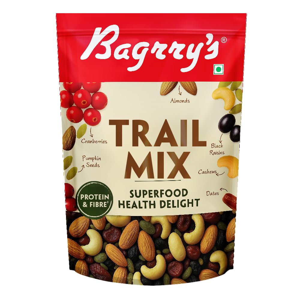 Bagrry’s Trail Mix 200 GM | 7 in 1 Superfoods | California Almond | Cashews | Cranberries | Dates | Pumpkin Seeds | Green & Black Raisins | High Protein | Fibre-Rich | Oil-Free | Non-Salted | Healthy Snack for Anytime Energy-image-21