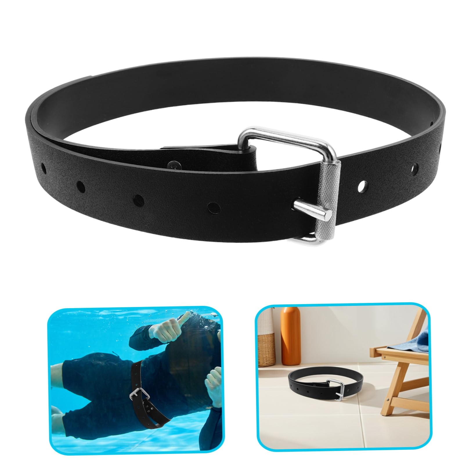 Cabilock Ceinture de Plongée avec Poids Antidérapante pour Immersion et Snorkeling Sangle avec Boucle Rapide Ceinture Stabilisatrice pour Hommes Noire