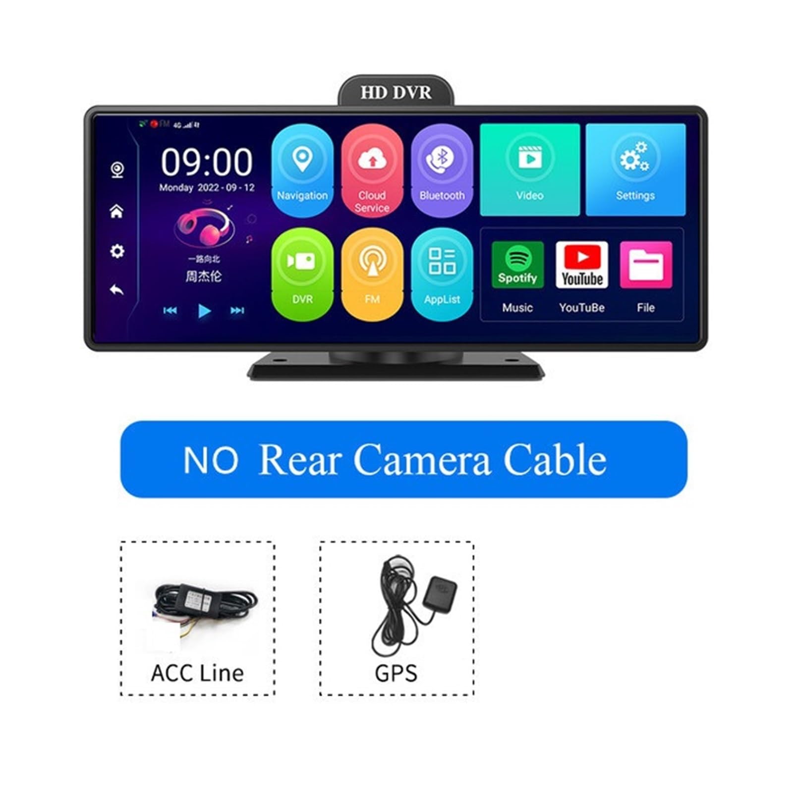 Cámara de salpicadero 4G 10,26 Pulgadas,0 4 + 64G 8 Core 5G WiFi Coche DVR ADAS GPS FM 24h Monitor Aparcamiento Espejo retrovisor grabadora vídeo GrabacióN En Ultra HD(T94A11D,None)