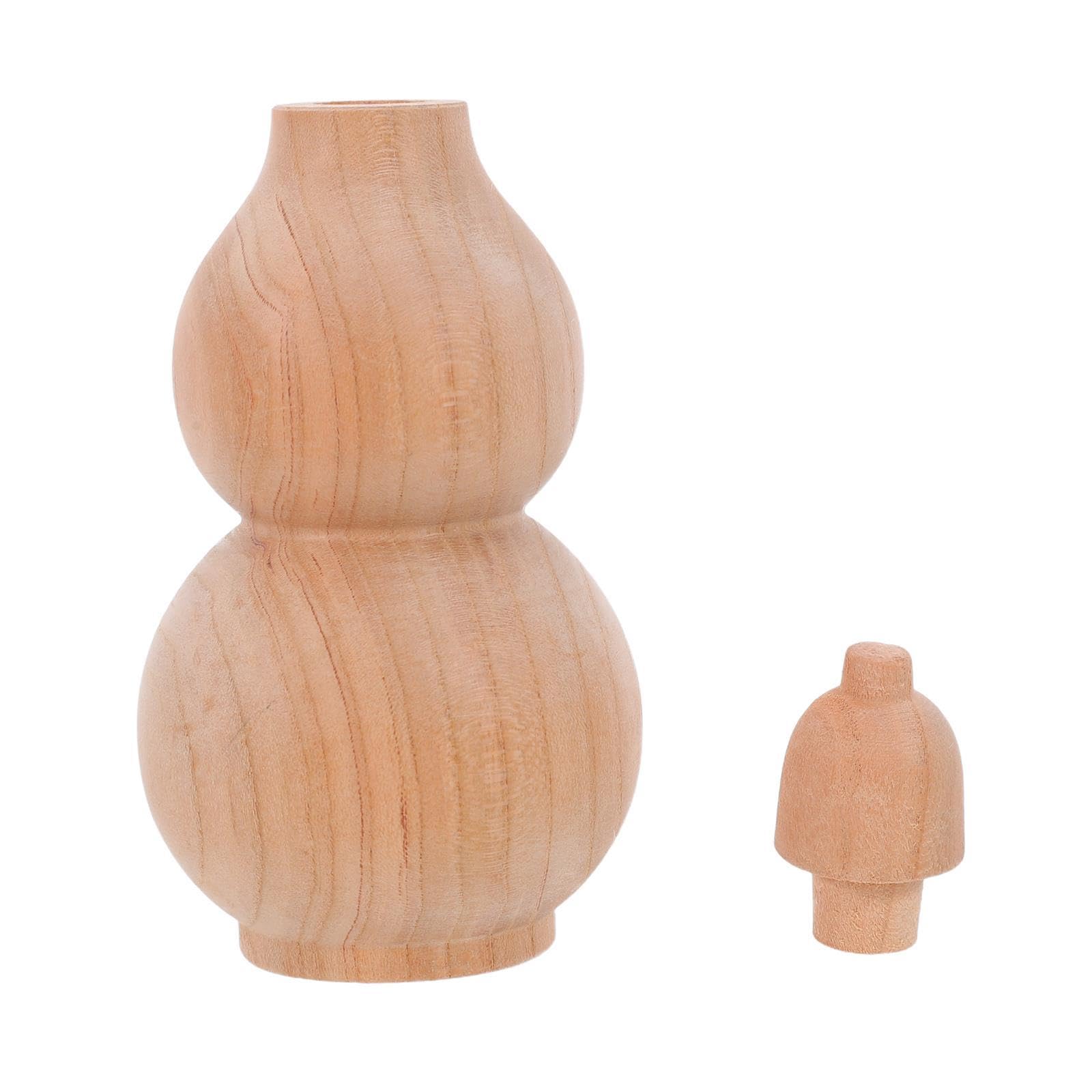 Calebasse chinoise Wu Lou feng shui en bois de 5 pouces pour déco de maison zen