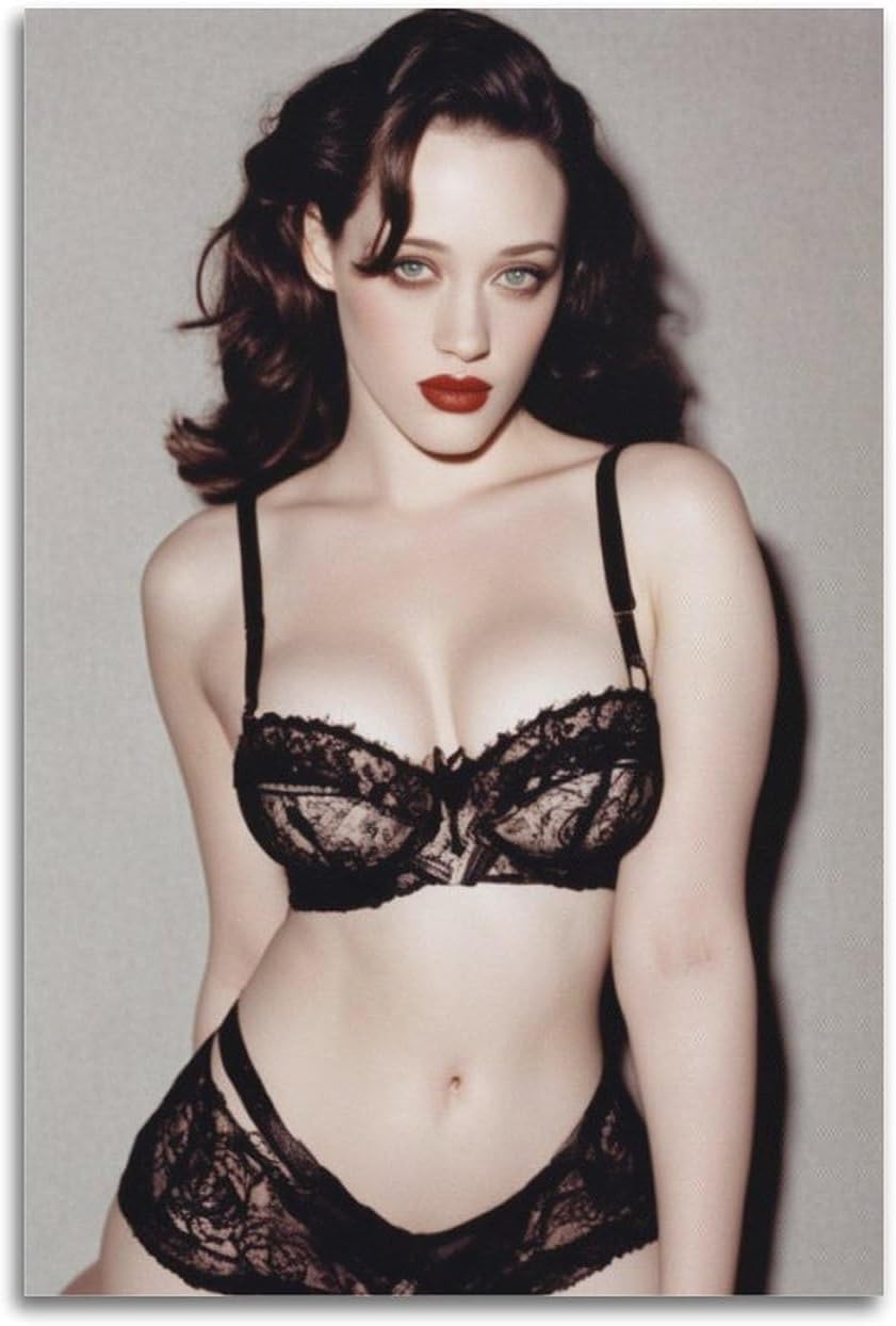 Amazon.com: Shangmike Kat Dennings Sexy Album Cover Poster for Bedroom Wall Art Canvas 24x36inch