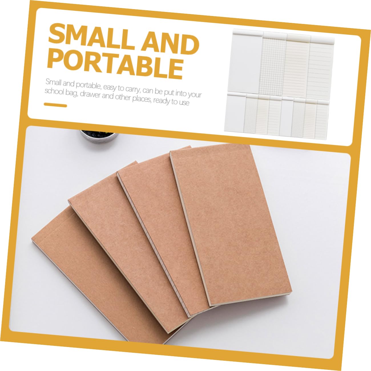 12 pièces Bloc Notes Portable pour Étudiants Notepad Pratique à Déchirer Papier Kraft Cahier à et Planification pour École Bureau