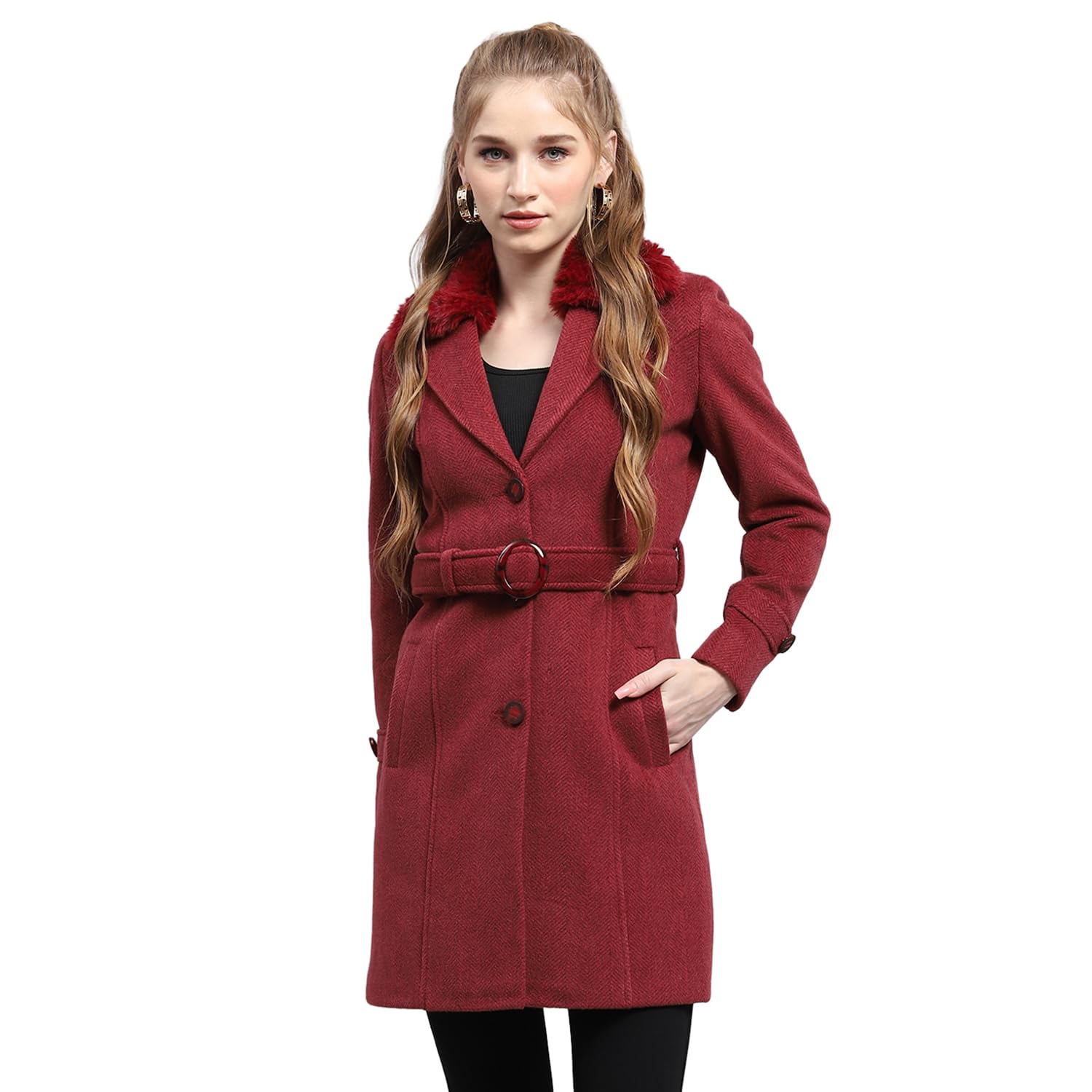 monte carlo Womens Self design Collared Neck Full Sleeve Coat (224067316)-picture-24