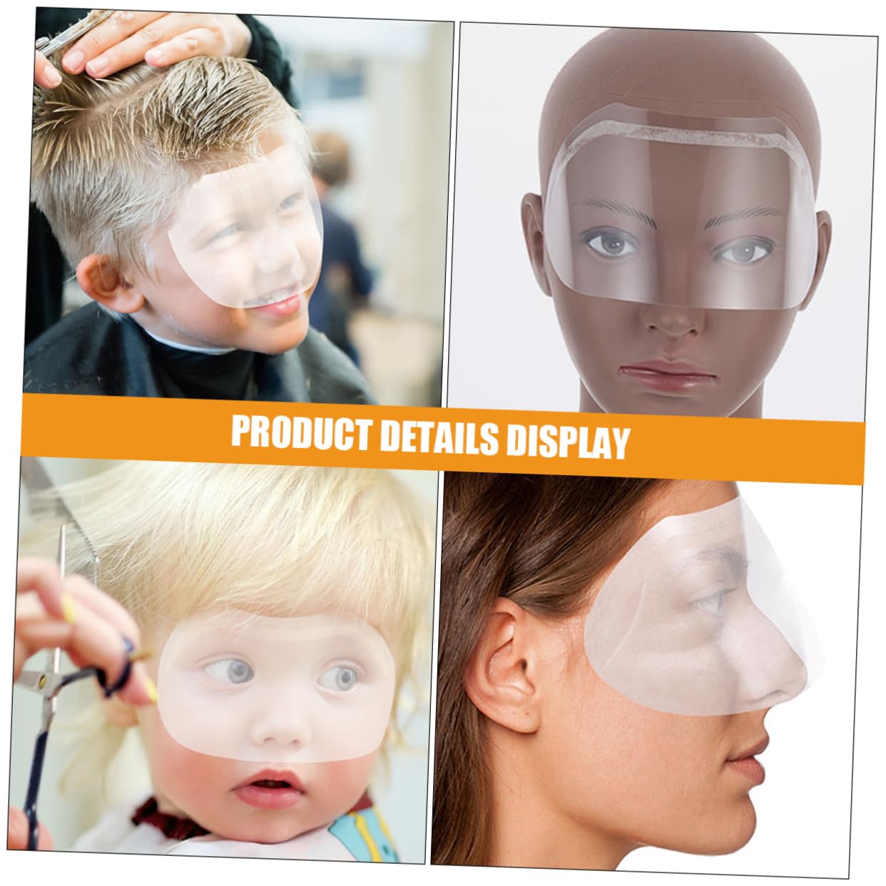 180piezas Escudos Faciales Transparentes Para Peluquería Protecciones Para De Cabello y Tratamientos Capilares Cubiertas Para Manchas y Suciedad y
