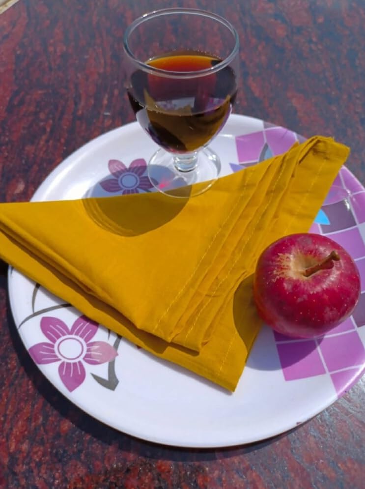 Bandana de algodón amarillo INDACORIFY ideal para servilletas de boda y eventos de gala 5