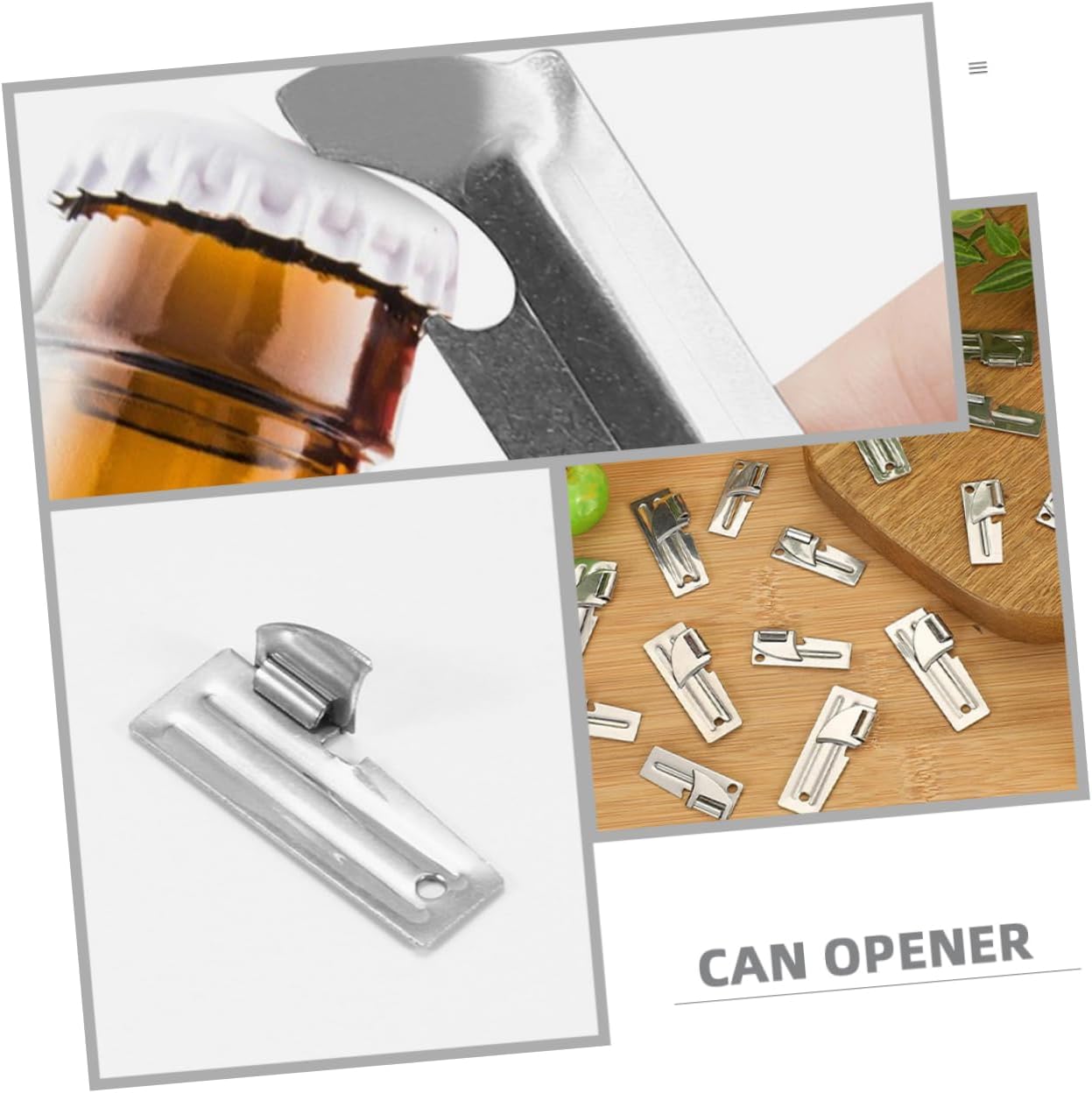 STOBAZA 20pcs Manual Can Opener Bottle Opener Wine Compact Wear-resistant Steel