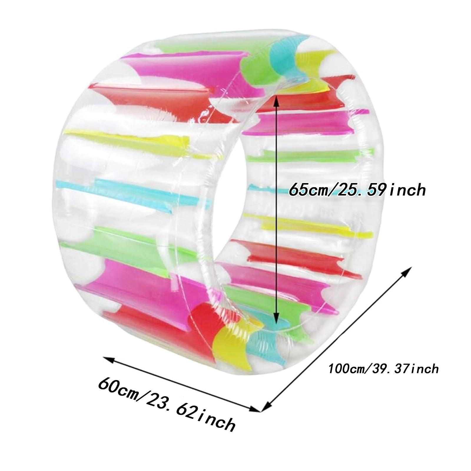 LOVIVER Rouleau Flottant pour Enfants et Adultes, Roue Aquatique Interactif Géante, Roue de Jeu Gonflable pour Eau et Herbe, Accessoire de Jeu pour la Piscine