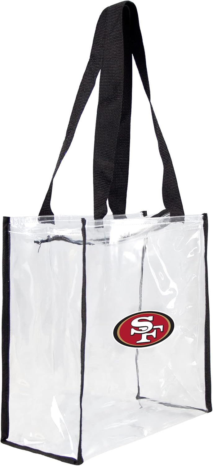 Littlearth NFL Clear Square Stadium Tote - Officially Licensed Teams