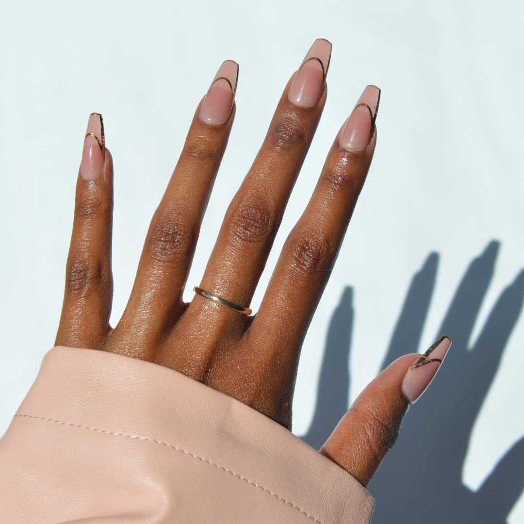 Xpress Pro Acrylic Press On Nails - Gilded Gold (X