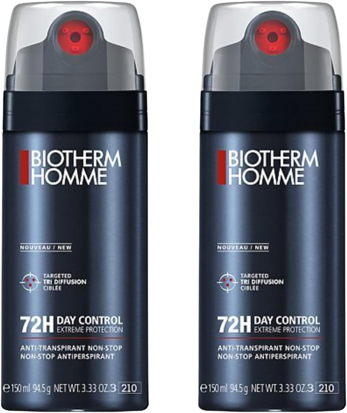 Homme Day Control 72H Non-Stop Antiperspirant Spray 2 x 150ml