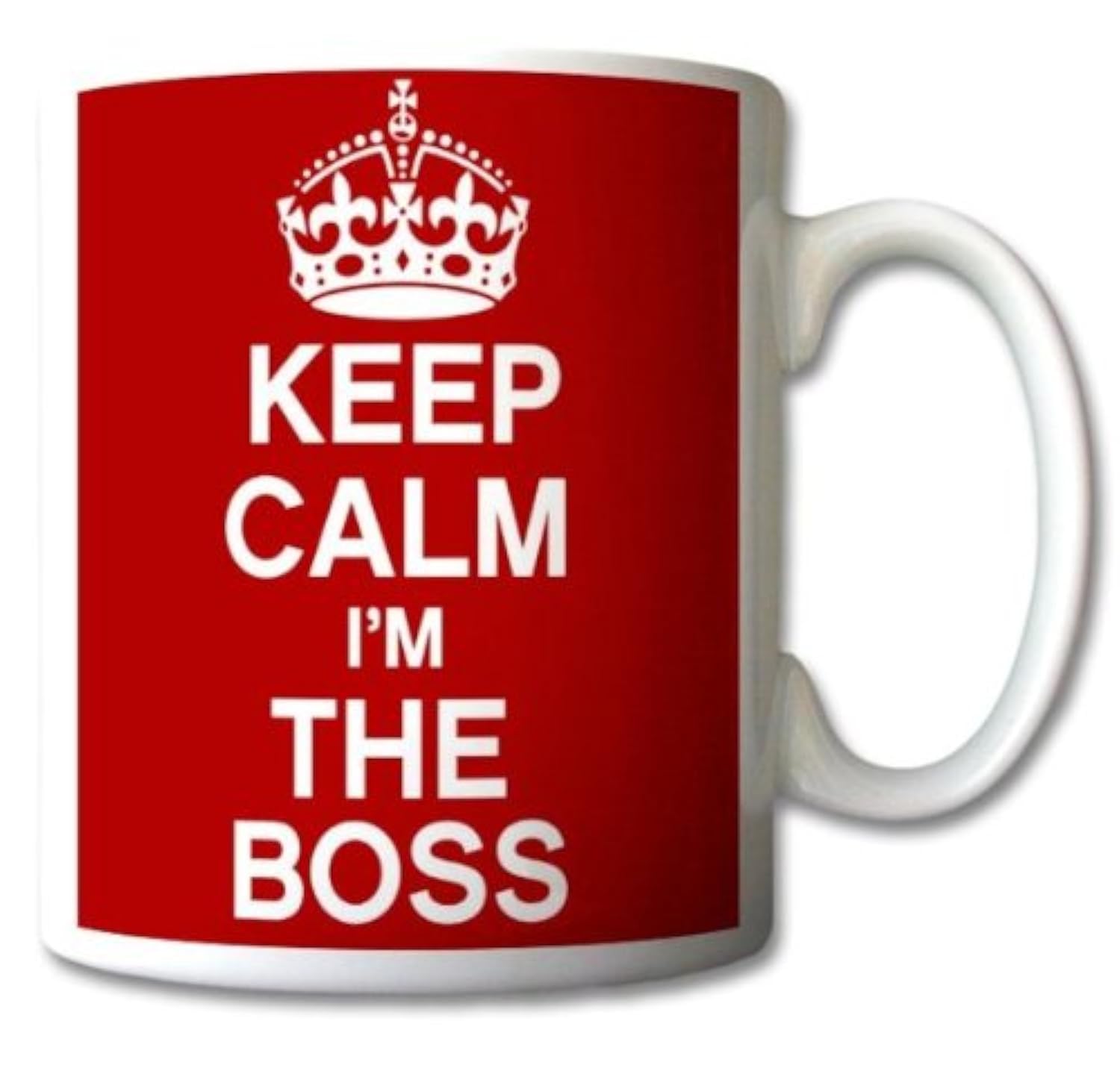Funny Boss Mug – Keep Calm and Carry On I’m The Boss – Gift for Manager, Team Leader, Coworker – Office, Birthday, Christmas, Secret Santa Present – 11oz White Ceramic Coffee Cup