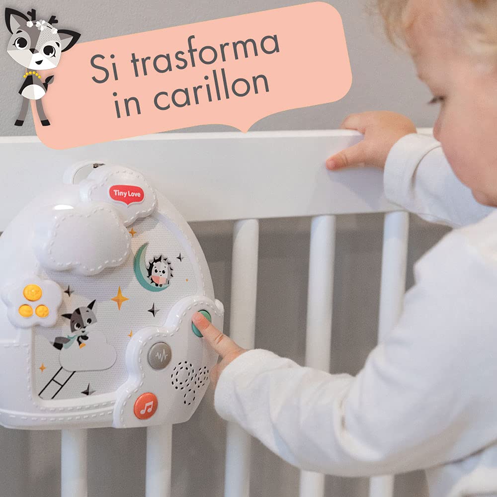 Tiny Love Magical Night Giostrina Musicale Neonato con Proiettore Stelle e Luce Notturna, Carillon Lettino con 9 Melodie per 30 minuti di musica, 0m+, collezione Magical Tales
