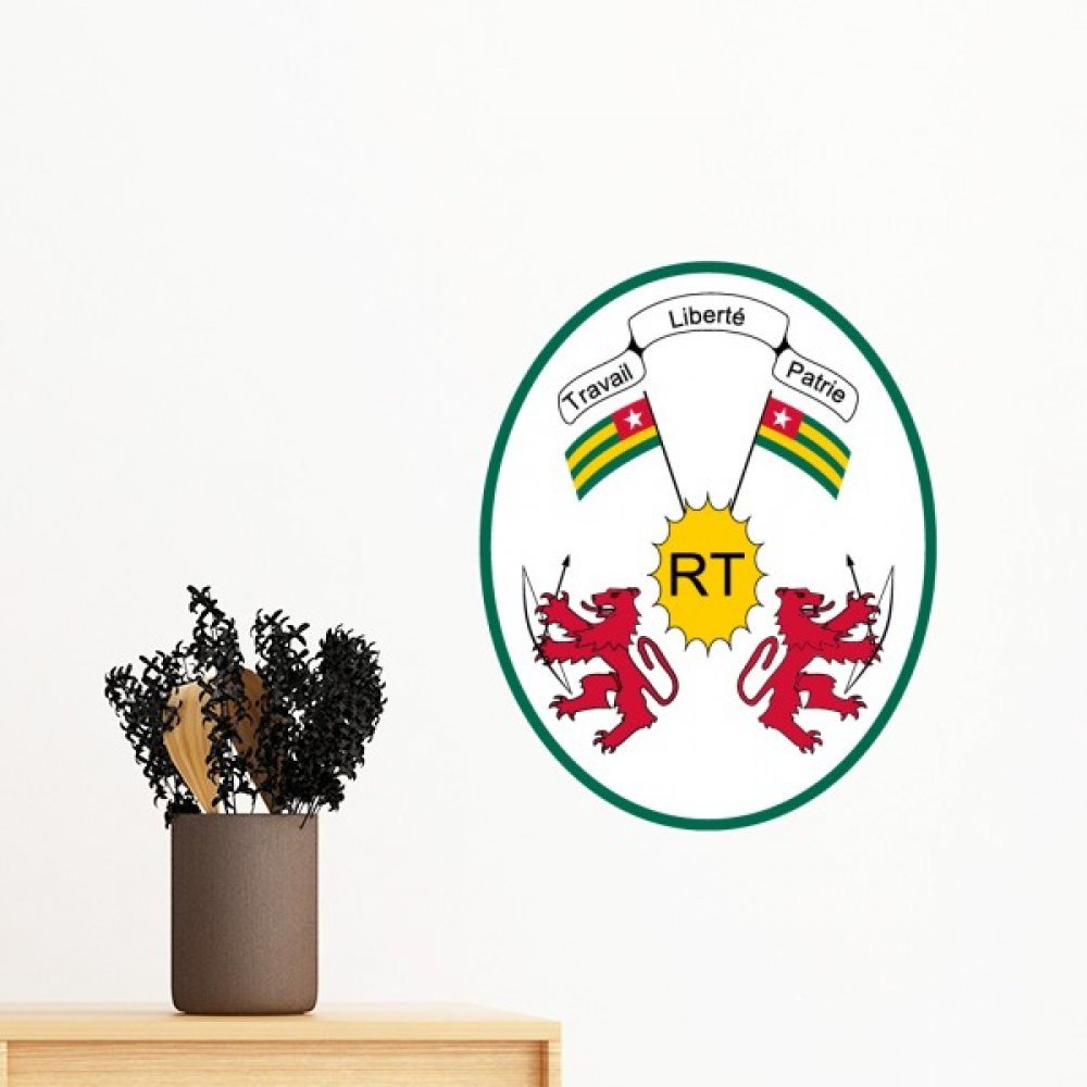 Sticker Togo emblème national amovible pour relooker un mur sans peindre