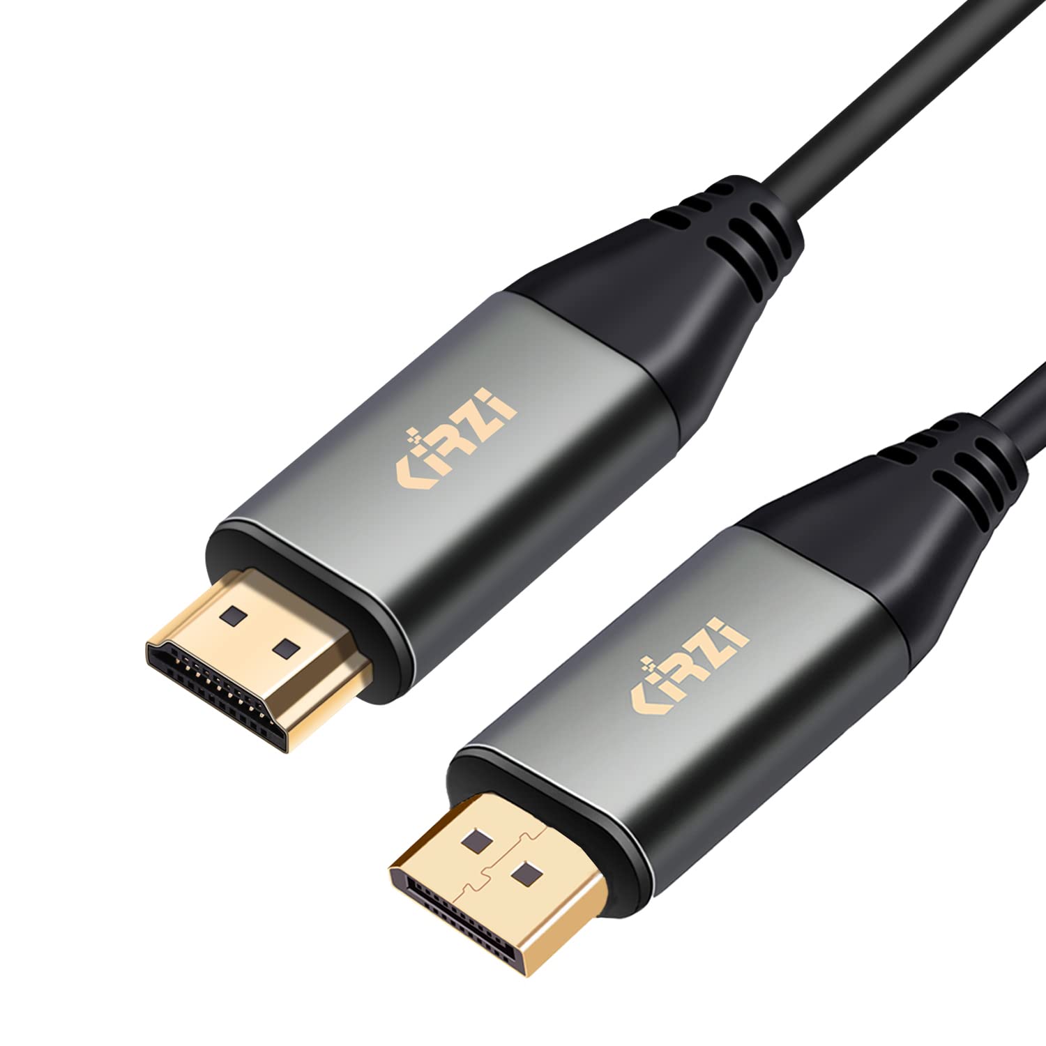 Cavo adattatore 4K DisplayPort a HDMI, [guscio in alluminio] ad alta velocità (1440p 60Hz, 1080p 120Hz) unidirezionale DP a HDMI cavo compatibile per Dell, HP, Insignia, Samsung, monitor,