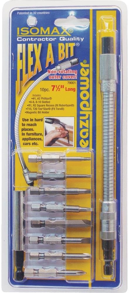 Eazy power 79001 10 Piece Flex-A-Bit Drill & Driver Holder Bit Set